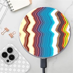 Line Vertical Lines Color Lines Wireless Fast Charger(white) by Bangk1t