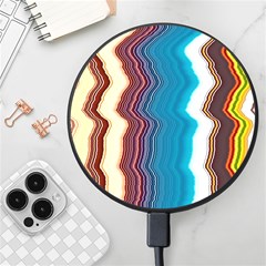 Line Vertical Lines Color Lines Wireless Fast Charger(black) by Bangk1t