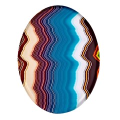 Line Vertical Lines Color Lines Oval Glass Fridge Magnet (4 Pack) by Bangk1t