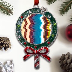 Line Vertical Lines Color Lines Metal X mas Lollipop With Crystal Ornament by Bangk1t