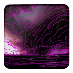 Pink Storm Pink Lightning Square Glass Fridge Magnet (4 Pack) by Bangk1t