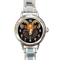 Aries Star Sign Round Italian Charm Watch by Bangk1t