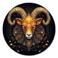 Aries Star Sign Magnet 5  (round) by Bangk1t