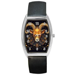 Aries Star Sign Barrel Style Metal Watch by Bangk1t