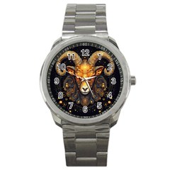 Aries Star Sign Sport Metal Watch by Bangk1t