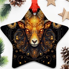 Aries Star Sign Star Ornament (two Sides) by Bangk1t