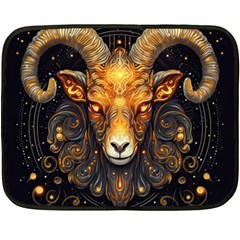 Aries Star Sign Two Sides Fleece Blanket (mini) by Bangk1t