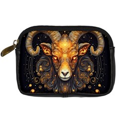 Aries Star Sign Digital Camera Leather Case by Bangk1t