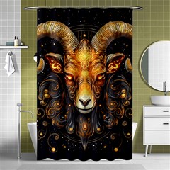 Aries Star Sign Shower Curtain 48  X 72  (small)  by Bangk1t