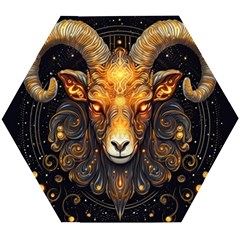 Aries Star Sign Wooden Puzzle Hexagon by Bangk1t