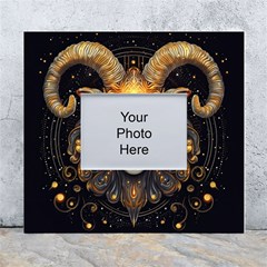 Aries Star Sign White Wall Photo Frame 5  X 7  by Bangk1t