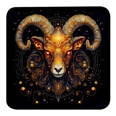 Aries Star Sign Square Glass Fridge Magnet (4 Pack) by Bangk1t