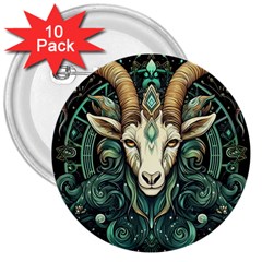 Capricorn Star Sign 3  Buttons (10 Pack)  by Bangk1t