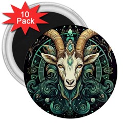 Capricorn Star Sign 3  Magnets (10 Pack)  by Bangk1t