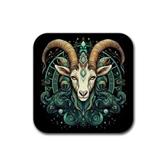 Capricorn Star Sign Rubber Coaster (square) by Bangk1t