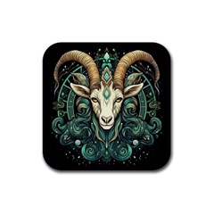 Capricorn Star Sign Rubber Square Coaster (4 Pack) by Bangk1t