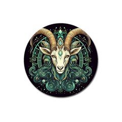 Capricorn Star Sign Magnet 3  (round) by Bangk1t