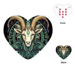 Capricorn Star Sign Playing Cards Single Design (heart) by Bangk1t