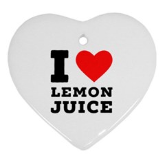 I Love Lemon Juice Ornament (heart)