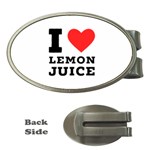 I love lemon juice Money Clips (Oval)  Front