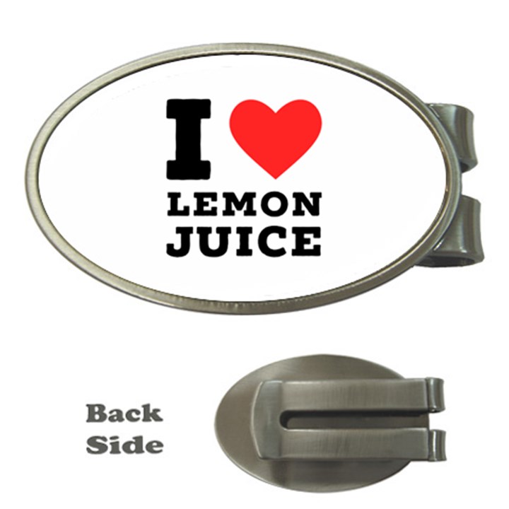 I love lemon juice Money Clips (Oval) 