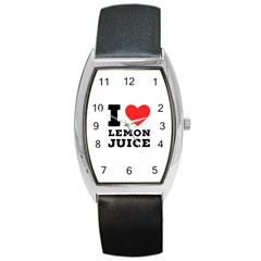 I Love Lemon Juice Barrel Style Metal Watch by ilovewhateva