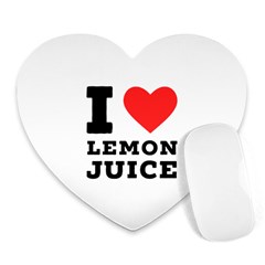 I Love Lemon Juice Heart Mousepad by ilovewhateva