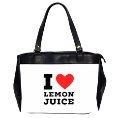 I Love Lemon Juice Oversize Office Handbag (2 Sides) by ilovewhateva