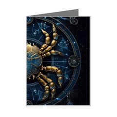 Cancer Star Sign Astrology Mini Greeting Card by Bangk1t