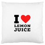 I love lemon juice Large Premium Plush Fleece Cushion Case (One Side) Front