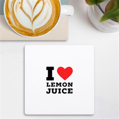 I Love Lemon Juice Uv Print Square Tile Coaster  by ilovewhateva