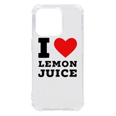 I Love Lemon Juice Iphone 14 Pro Tpu Uv Print Case by ilovewhateva