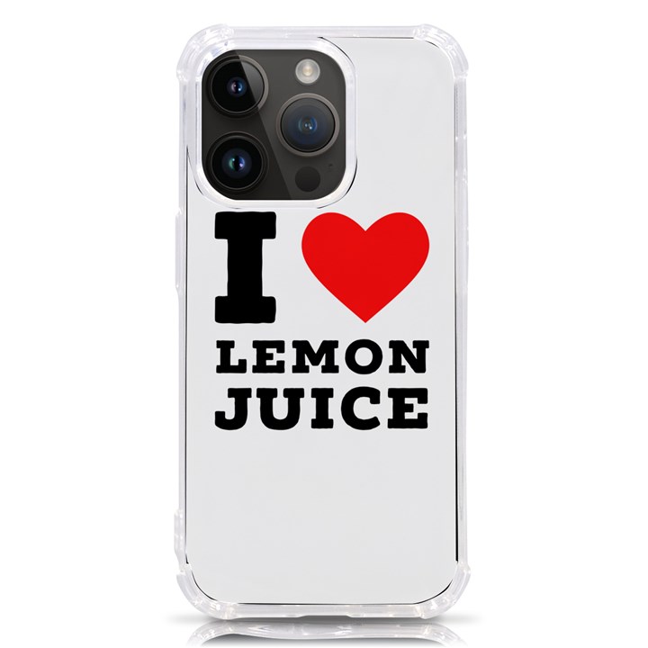 I love lemon juice iPhone 14 Pro TPU UV Print Case