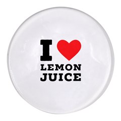 I Love Lemon Juice Round Glass Fridge Magnet (4 Pack) by ilovewhateva