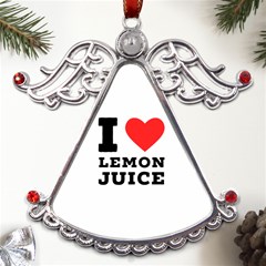 I Love Lemon Juice Metal Angel With Crystal Ornament by ilovewhateva