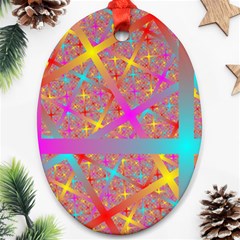 Geometric Abstract Colorful Ornament (oval) by Bangk1t