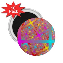 Geometric Abstract Colorful 2 25  Magnets (10 Pack) 