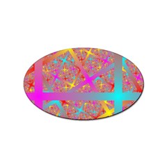 Geometric Abstract Colorful Sticker (oval) by Bangk1t