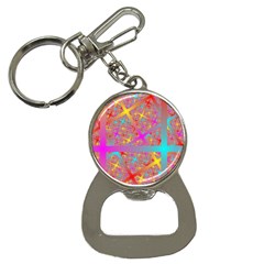 Geometric Abstract Colorful Bottle Opener Key Chain by Bangk1t