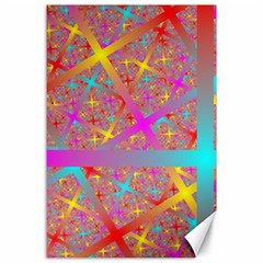 Geometric Abstract Colorful Canvas 24  X 36 