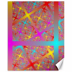 Geometric Abstract Colorful Canvas 11  X 14 