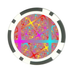 Geometric Abstract Colorful Poker Chip Card Guard