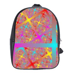 Geometric Abstract Colorful School Bag (large)