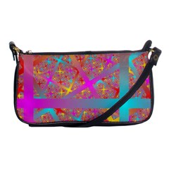 Geometric Abstract Colorful Shoulder Clutch Bag