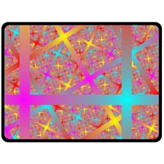 Geometric Abstract Colorful Fleece Blanket (large) by Bangk1t