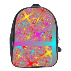 Geometric Abstract Colorful School Bag (xl)