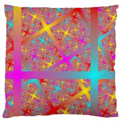 Geometric Abstract Colorful Standard Premium Plush Fleece Cushion Case (one Side) by Bangk1t