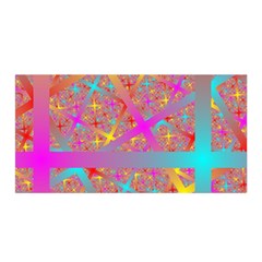 Geometric Abstract Colorful Satin Wrap 35  X 70  by Bangk1t