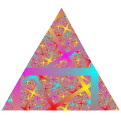 Geometric Abstract Colorful Wooden Puzzle Triangle