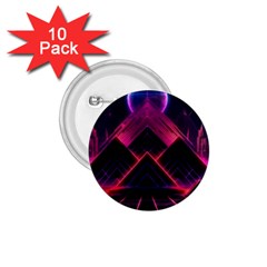 Synthwave City Retrowave Wave 1 75  Buttons (10 Pack) by Bangk1t